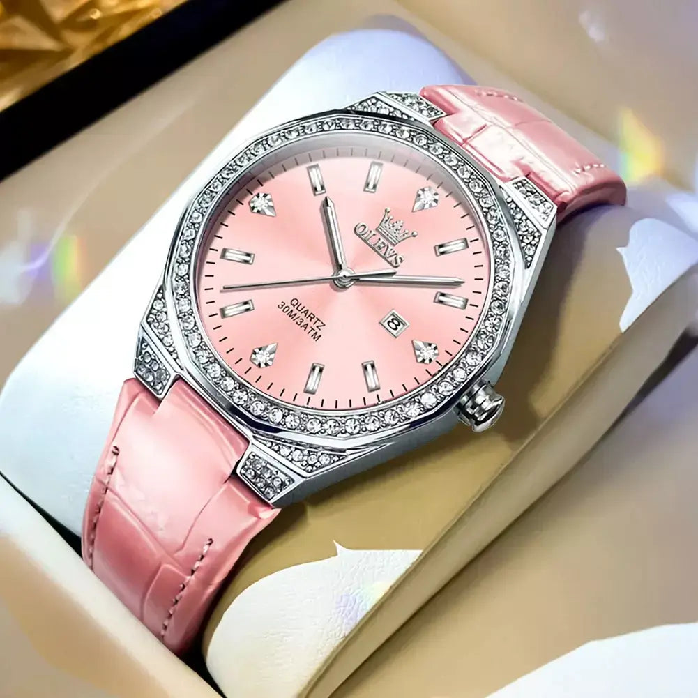 Damenuhr, Quarzuhr Damen, Elegante Damenuhr, Luxus Damenuhr, Wasserdichte Damenuhr, Lederarmband Damenuhr, Damenarmbanduhr, Geschenk für Frau, Geschenk für Freundin, Zeitlose Damenuhr, Modische Damenuhr, Hochwertige Damenuhr, Amélisse Damenuhr.