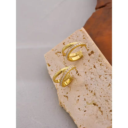 geometric cubic zirconia stud earrings, hypoallergenic geometric earrings, stainless steel minimalist stud earrings, elegant geometric earrings for daily wear