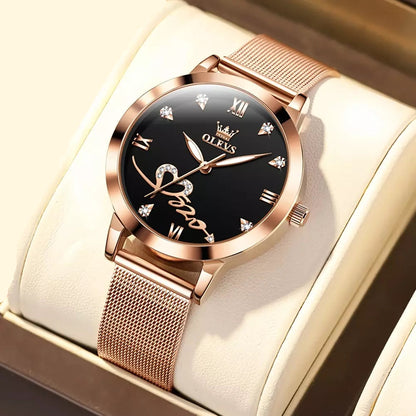 Luvion Women’s Watch, rose gold women’s watch, elegant ladies watch, waterproof quartz watch, luxury women’s wristwatch, stainless steel mesh watch, luminous ladies watch, fashion rose gold watch, gift watch for her, classy women’s watch, stylish wristwatch for women, premium ladies timepiece, minimalist women’s watch, modern rose gold watch, women’s quartz wristwatch, elegant gift for girlfriend