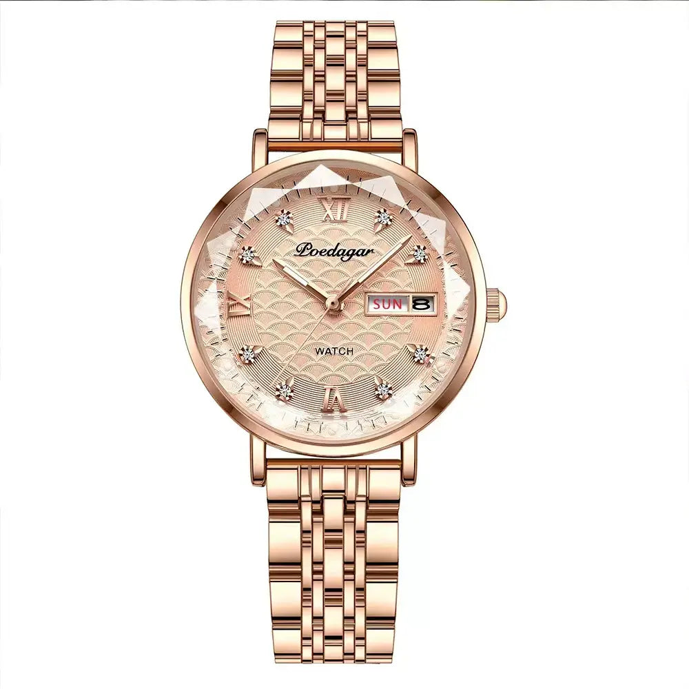 Luma Damenuhr, Elegante Damenuhr, Roségold Damenuhr, Quarzuhr Damen, Wasserdichte Damenuhr, Edelstahl Damenuhr, Luxus Damenuhr, Damenarmbanduhr, Zeitlose Damenuhr, Hochwertige Damenuhr, Moderne Damenuhr, Geschenk für Frau, Geschenk für Freundin, Stilvolle Damenuhr, Premium Damenuhr.