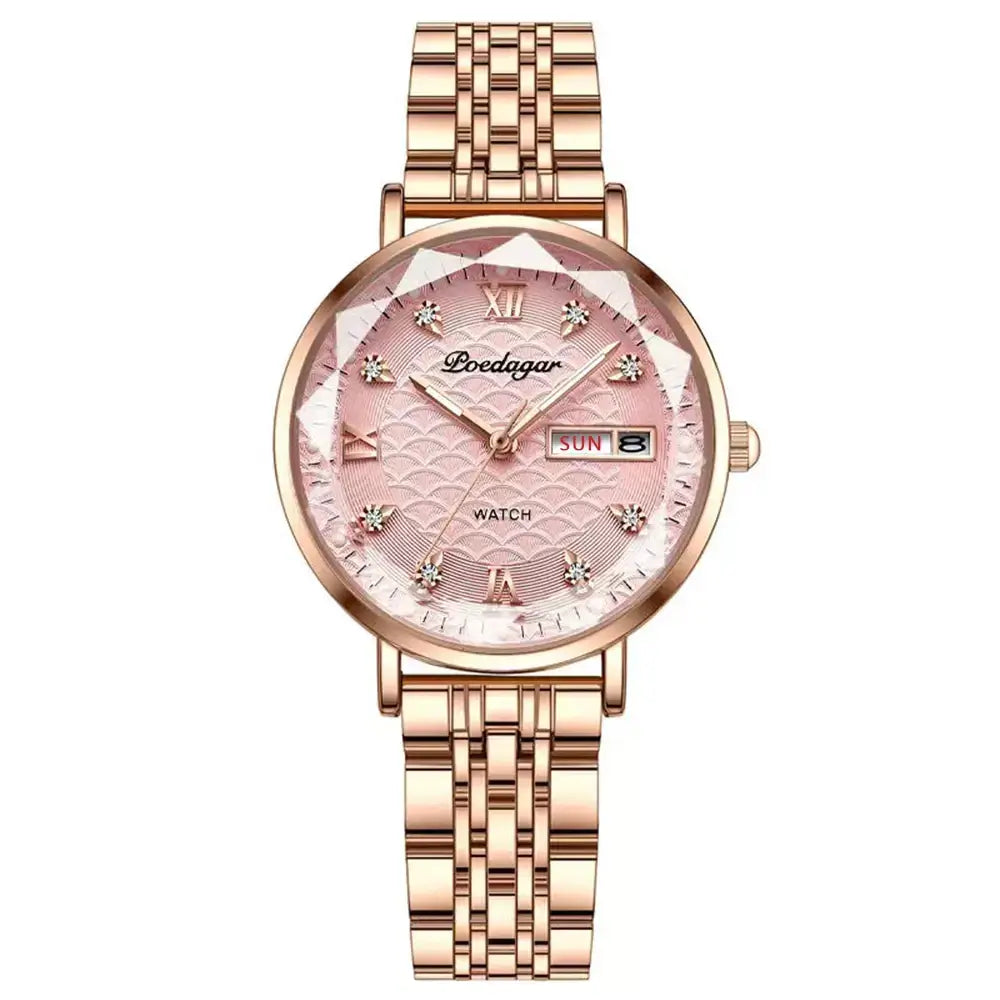 Luma Damenuhr, Elegante Damenuhr, Roségold Damenuhr, Quarzuhr Damen, Wasserdichte Damenuhr, Edelstahl Damenuhr, Luxus Damenuhr, Damenarmbanduhr, Zeitlose Damenuhr, Hochwertige Damenuhr, Moderne Damenuhr, Geschenk für Frau, Geschenk für Freundin, Stilvolle Damenuhr, Premium Damenuhr.
