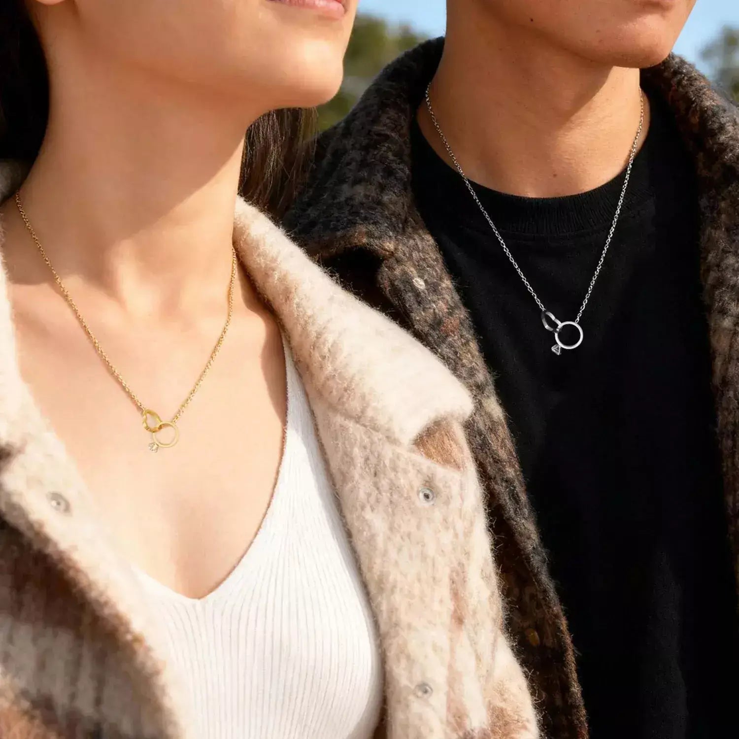 eternal knot necklace, romantic necklace, valentine’s day necklace, valentine’s day gift, romantic gift for her, love necklace, heart and ring necklace, forever love necklace, stainless steel necklace, couples necklace, promise necklace, symbolic jewelry, meaningful necklace, anniversary gift, gift for girlfriend, gift for wife, unisex necklace