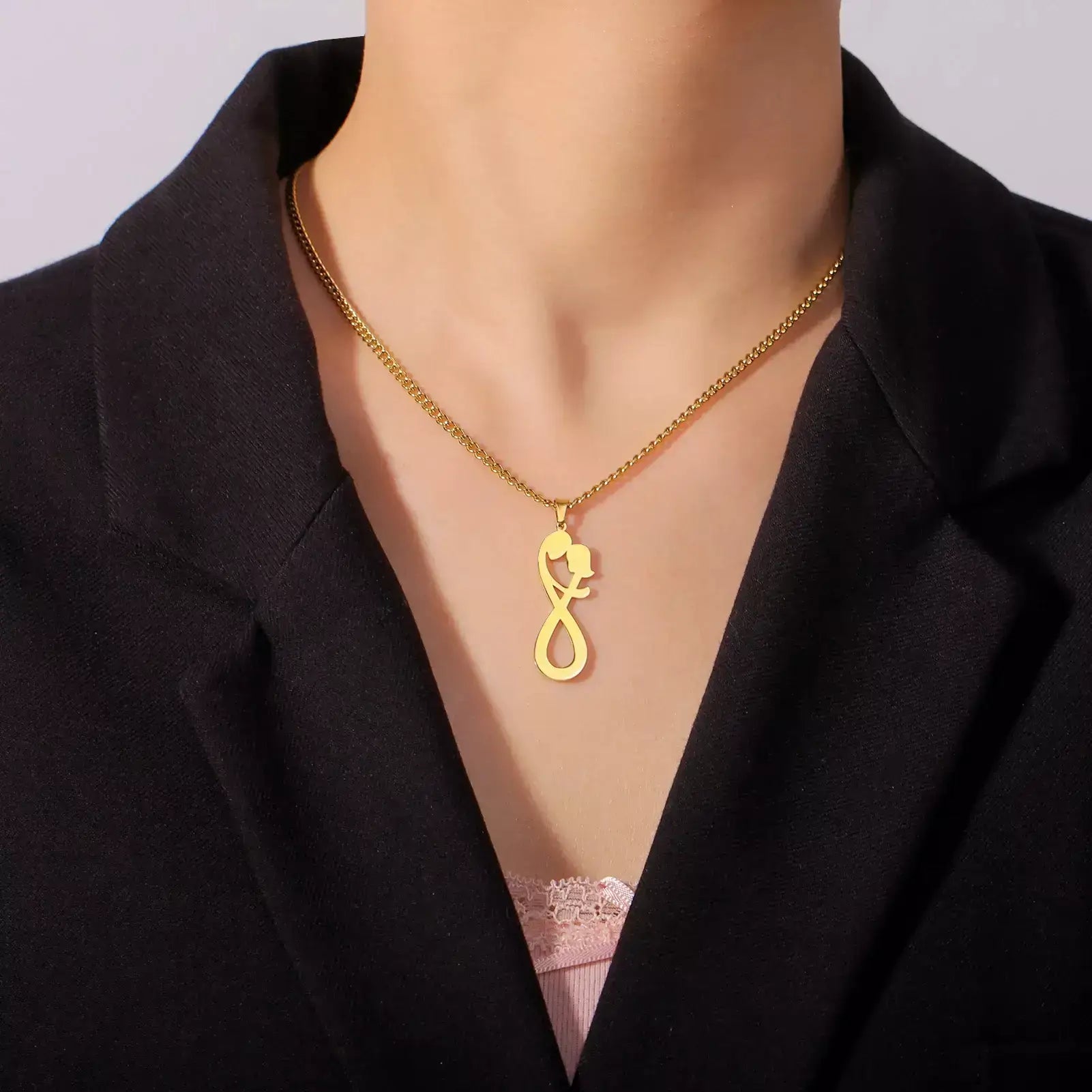 Eternal Knot Necklace, Couple’s Embrace Necklace, Infinity Necklace, Infinite Embrace Necklace, Couple Necklace, Romantic Necklace