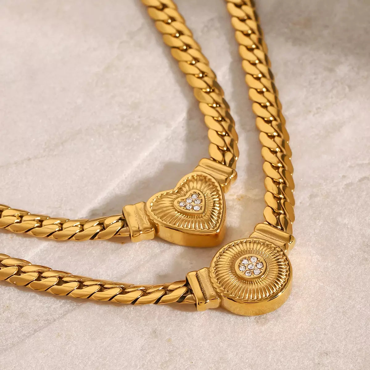 Timeless Grace Necklace,

Gold pendant necklace for women,

Retro round pendant necklace,

Stackable women’s necklace,

18K gold necklace stainless steel,

Elegant gold necklace gift for her,

Luxury women’s pendant necklace,

Scratch-proof gold necklace,

Fashionable necklace for women,

Birthday gift necklace for her