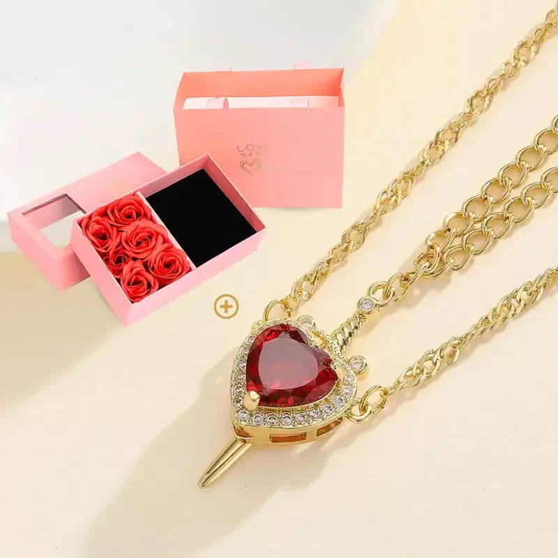 Snow White couple necklace, Huntsman heart and sword necklace, Matching couple necklaces, Romantic Valentine's Day jewellery, Heart and sword pendant, Couple pendant necklace set, Love necklace for couples, Fairytale couple jewellery, His and hers matching necklaces, Snow White inspired necklace