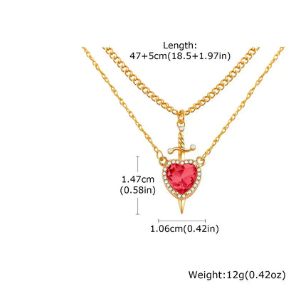 Snow White couple necklace, Huntsman heart and sword necklace, Matching couple necklaces, Romantic Valentine's Day jewellery, Heart and sword pendant, Couple pendant necklace set, Love necklace for couples, Fairytale couple jewellery, His and hers matching necklaces, Snow White inspired necklace