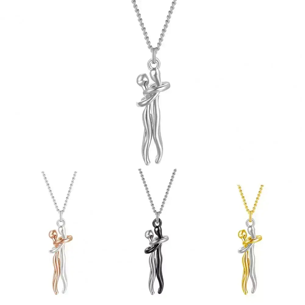 Eternal Hug Halskette – 2 Halsketten zum Preis von 1, Ewige Umarmung Halskette – Kaufe 1, erhalte 1 GRATIS + Geschenkbox, Ewige Umarmung Halskette, Paar Halskette Geschenk, Liebespaar Schmuck, Partner Kette, Freund Freundin Geschenk, Romantisches Geschenk Halskette, Verlobung Geschenk Schmuck, Paar Schmuckset, Liebe Symbol Halskette, Geschenk für Sie und Ihn, Freundschafts- oder Liebesgeschenk, Unisex Halskette Paar, Hochwertige Titan Halskette