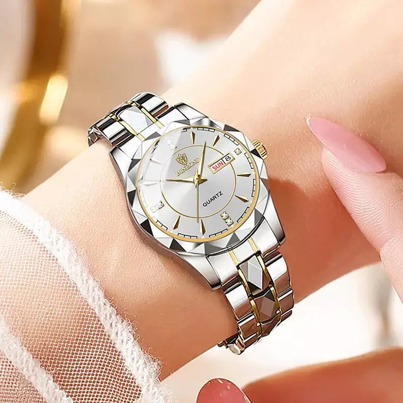 Mirelle Women’s Luxury Watch, women’s luxury watch, stainless steel women’s watch, quartz women’s watch, elegant ladies watch, fashion wristwatch for women, waterproof ladies watch, women’s luminous watch, gift watch for girlfriend, women’s business watch, modern women’s wristwatch, romantic gift for her, durable women’s stainless steel watch