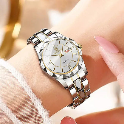 Mirelle Women’s Luxury Watch, women’s luxury watch, stainless steel women’s watch, quartz women’s watch, elegant ladies watch, fashion wristwatch for women, waterproof ladies watch, women’s luminous watch, gift watch for girlfriend, women’s business watch, modern women’s wristwatch, romantic gift for her, durable women’s stainless steel watch