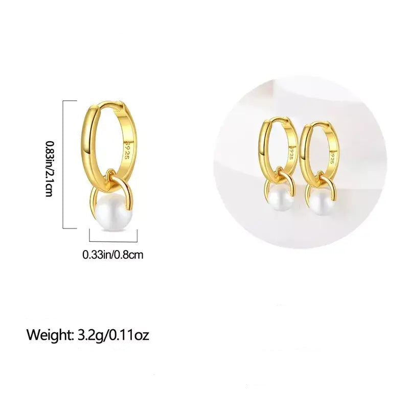 sterling silver hoop earrings, pearl hoop earrings, silver pearl earrings, geometric hoop earrings, gold and pearl earrings, sterling silver earrings for women, sterling silver pearl hoop earrings, pearl hoop earrings for women, hypoallergenic silver earrings, luxury pearl earrings, geometric pearl earrings