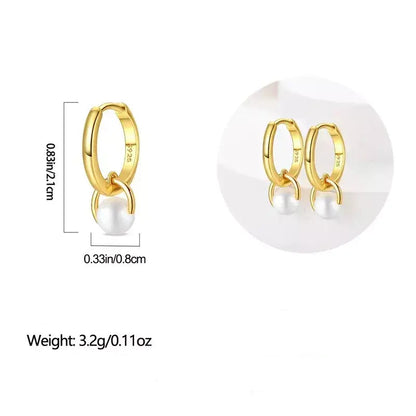 sterling silver hoop earrings, pearl hoop earrings, silver pearl earrings, geometric hoop earrings, gold and pearl earrings, sterling silver earrings for women, sterling silver pearl hoop earrings, pearl hoop earrings for women, hypoallergenic silver earrings, luxury pearl earrings, geometric pearl earrings