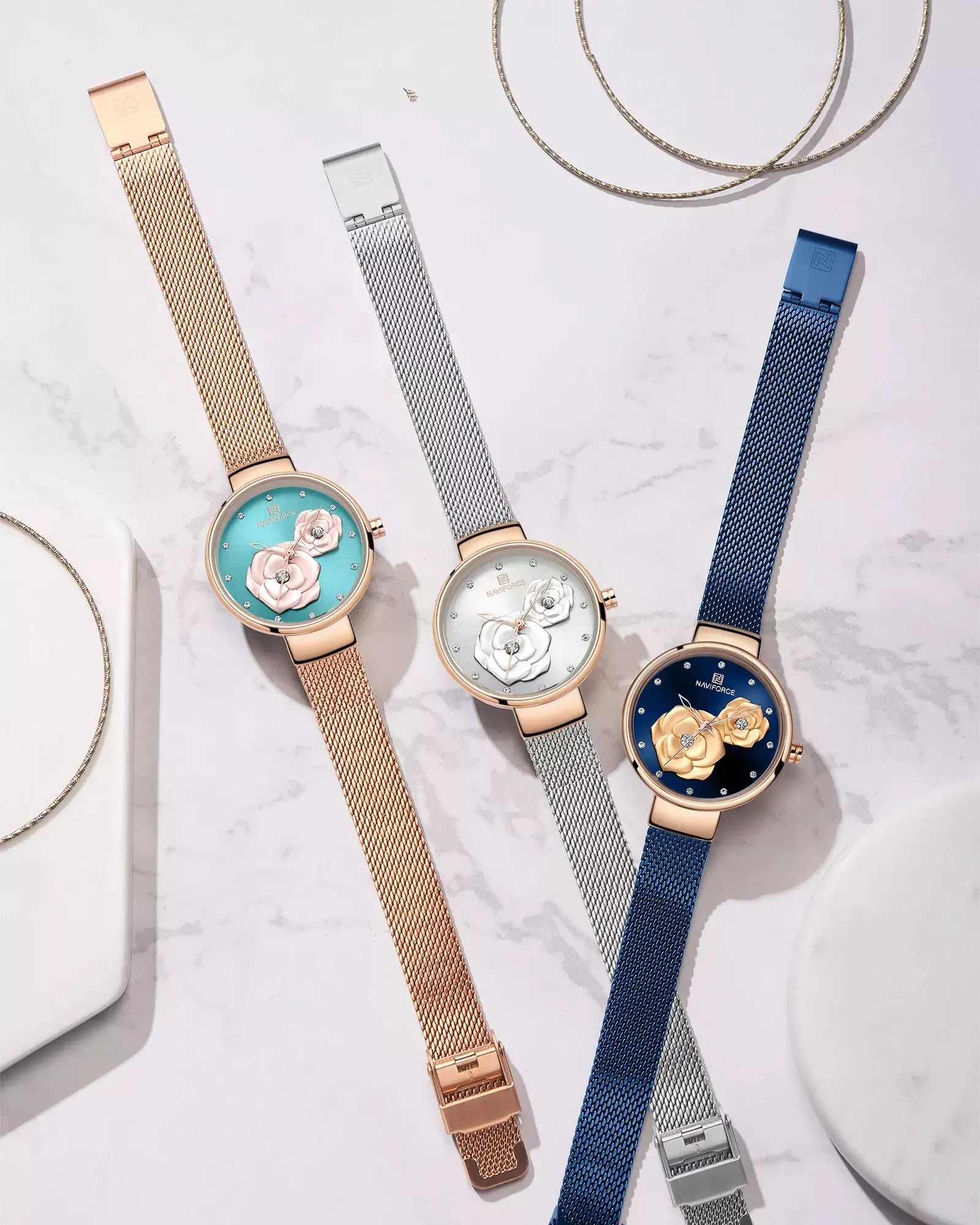 women’s luxury watch, elegant ladies watch, stainless steel women’s watch, floral design watch, stylish ladies wristwatch, women’s fashion watch UK, rose gold women’s watch, minimalist women’s watch, affordable luxury watch, ladies mesh strap watch, gift watch for women, chic women’s quartz watch