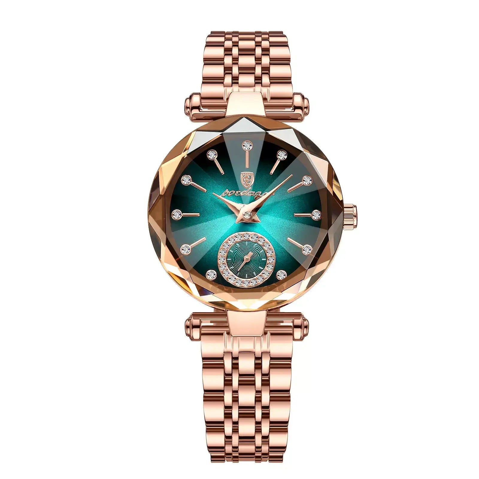 Damenuhr mit Quarzwerk, Luxus-Damenuhr, Elegante Damenuhr, Wasserdichte Damenuhr, Damenuhr aus Edelstahl, Modische Damenuhr, Geschenkuhr für Frauen, Luxus-Armbanduhr für Damen, Damenuhr mit Kristallakzenten, Diamond Elegance Damenuhr.