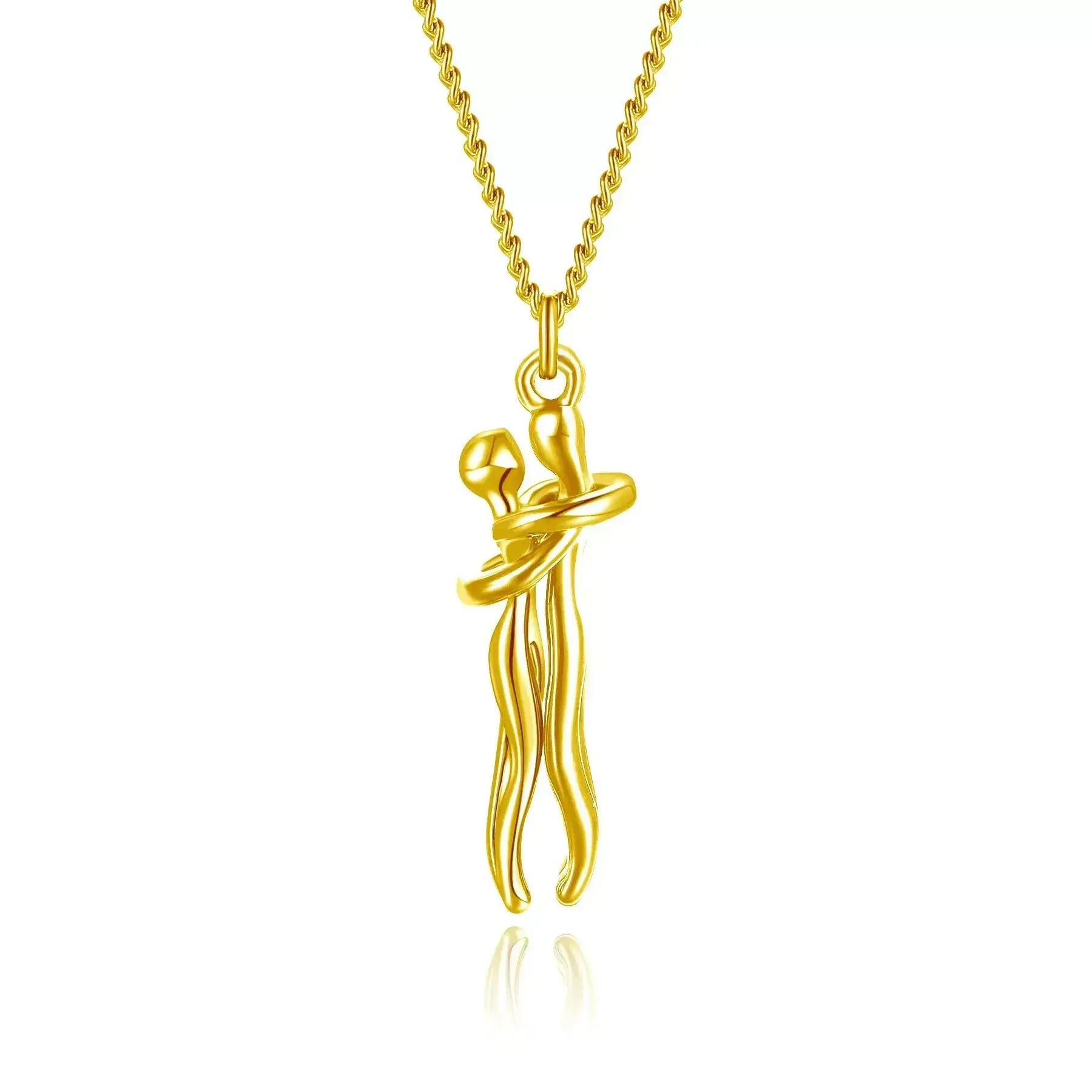 Eternal Embrace Couple Necklace, Eternal Embrace Necklace, Embrace Chain, Lovers Necklace, Soulmate Necklace, Couple Chain, Infinite Love Chain
