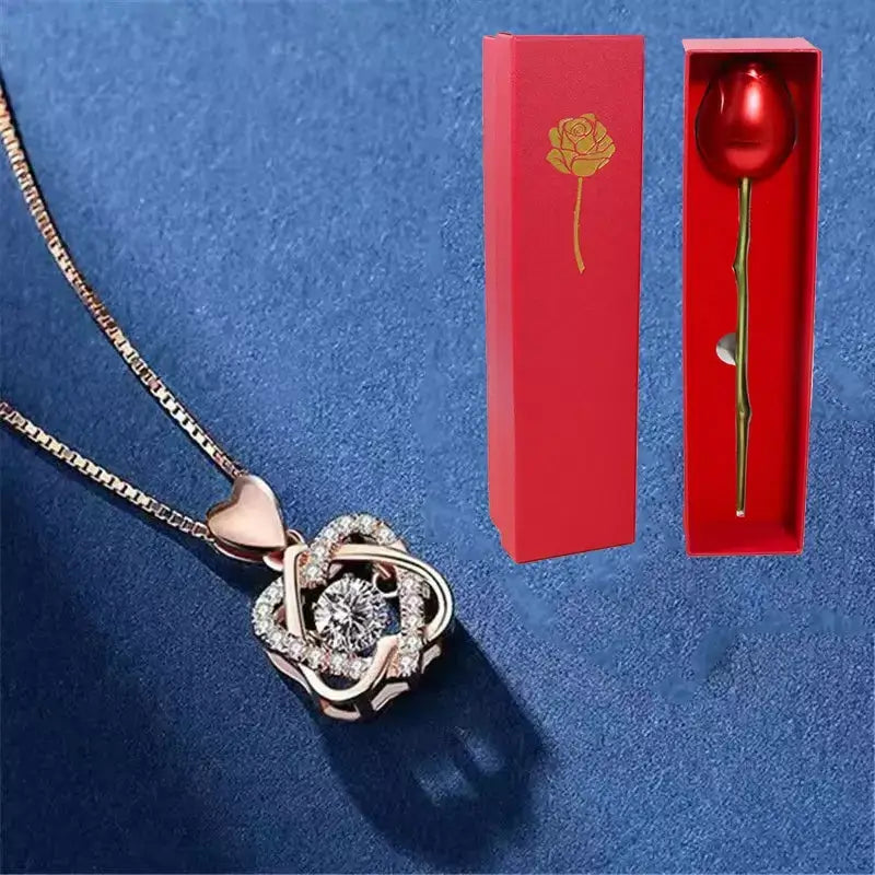 Intertwined Hearts Necklace + FREE Exclusive Rose Gift Box,
Heart Pendant Necklace,
Meaningful Gift Jewellery,
Elegant Women’s Necklace,
Gift for Her,
Romantic Necklace,
Premium Gift Necklace,
Necklace with Gift Box,
Special Occasion Jewellery,
Love Symbol Necklace