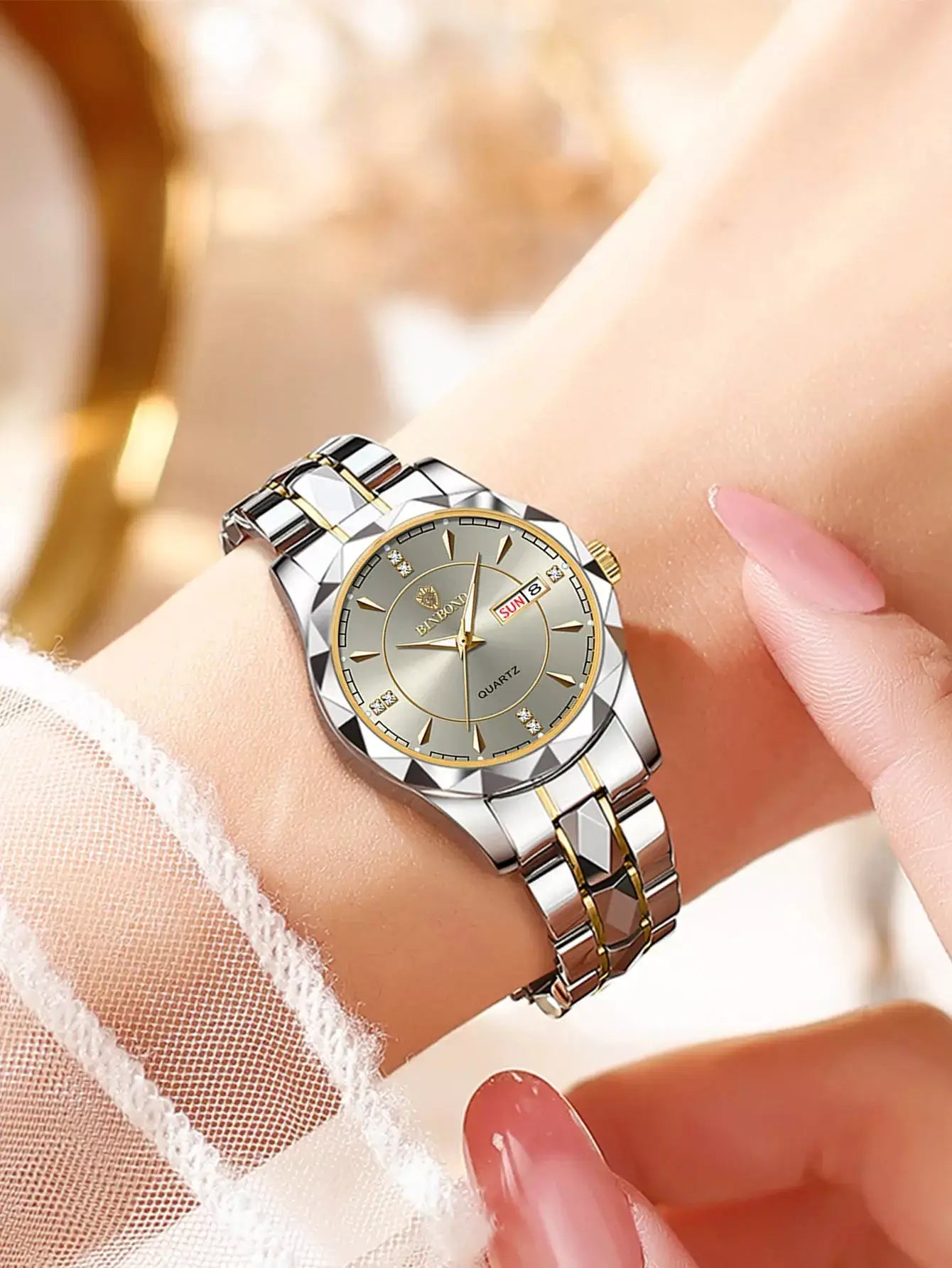 Mirelle Women’s Luxury Watch, women’s luxury watch, stainless steel women’s watch, quartz women’s watch, elegant ladies watch, fashion wristwatch for women, waterproof ladies watch, women’s luminous watch, gift watch for girlfriend, women’s business watch, modern women’s wristwatch, romantic gift for her, durable women’s stainless steel watch