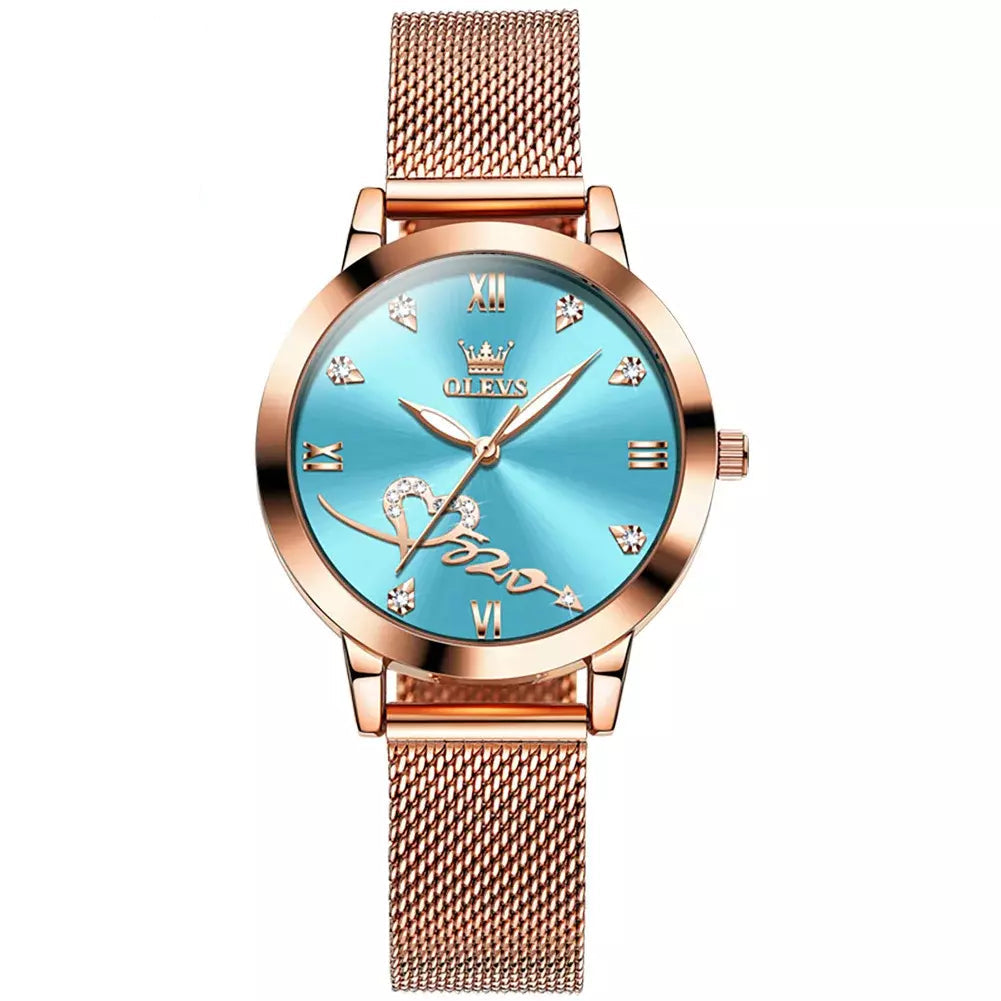 Luvion Women’s Watch, rose gold women’s watch, elegant ladies watch, waterproof quartz watch, luxury women’s wristwatch, stainless steel mesh watch, luminous ladies watch, fashion rose gold watch, gift watch for her, classy women’s watch, stylish wristwatch for women, premium ladies timepiece, minimalist women’s watch, modern rose gold watch, women’s quartz wristwatch, elegant gift for girlfriend