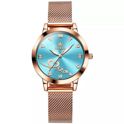 Luvion Women’s Watch, rose gold women’s watch, elegant ladies watch, waterproof quartz watch, luxury women’s wristwatch, stainless steel mesh watch, luminous ladies watch, fashion rose gold watch, gift watch for her, classy women’s watch, stylish wristwatch for women, premium ladies timepiece, minimalist women’s watch, modern rose gold watch, women’s quartz wristwatch, elegant gift for girlfriend