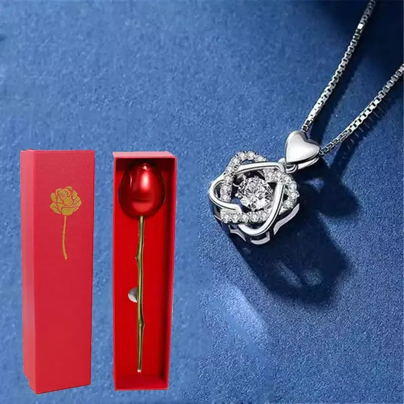 Intertwined Hearts Necklace + FREE Exclusive Rose Gift Box,
Heart Pendant Necklace,
Meaningful Gift Jewellery,
Elegant Women’s Necklace,
Gift for Her,
Romantic Necklace,
Premium Gift Necklace,
Necklace with Gift Box,
Special Occasion Jewellery,
Love Symbol Necklace