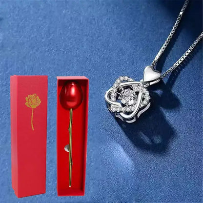 Intertwined Hearts Necklace + FREE Exclusive Rose Gift Box,
Heart Pendant Necklace,
Meaningful Gift Jewellery,
Elegant Women’s Necklace,
Gift for Her,
Romantic Necklace,
Premium Gift Necklace,
Necklace with Gift Box,
Special Occasion Jewellery,
Love Symbol Necklace