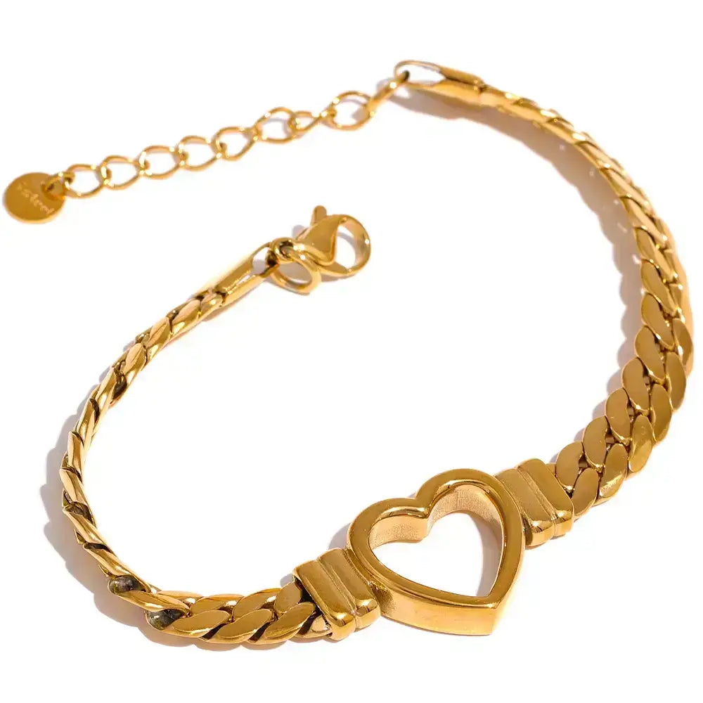 Herz Armband, Herz-Armband für Damen, Damen Armband, Edelstahl Armband Damen, Geschenk für Frauen, Schmuck Geschenk, Armband mit Herz, Elegantes Damen Armband, Damen Schmuck, Armband Gold Silber, Persönliches Geschenk, Liebesgeschenk, Romantisches Geschenk, Armband Damen Edelstahl, Geschenkidee für Frauen