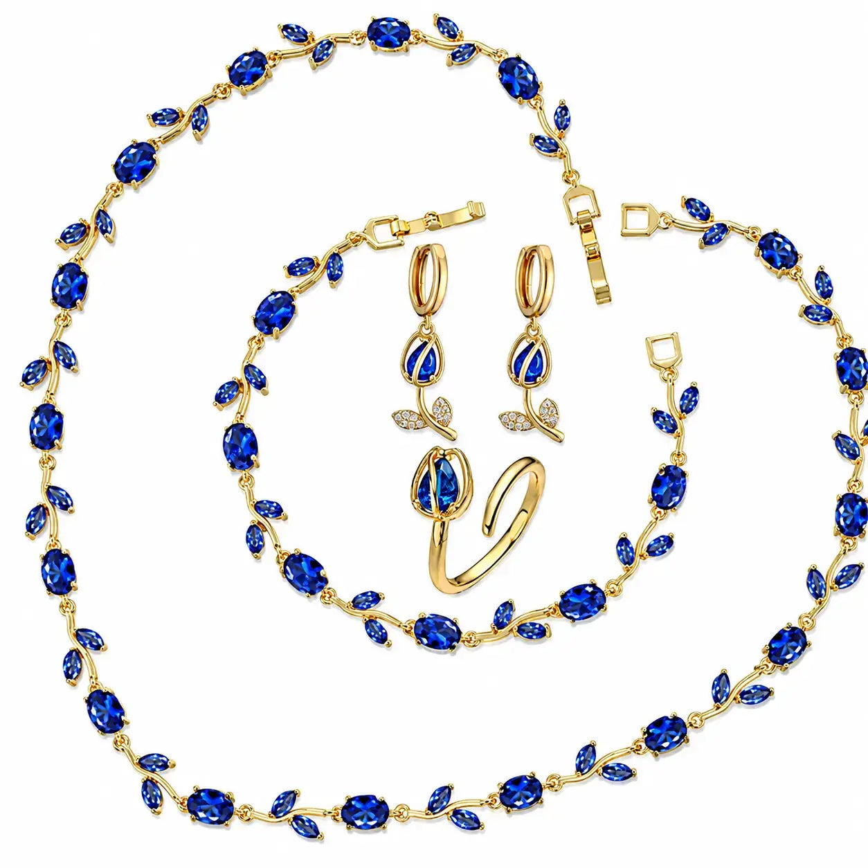 Tulpen Schmuckset, Schmuckset Damen, Luxus Schmuckset, Geschenk für Frau, Schmuck Geschenk für Frauen, Eleganter Damenschmuck, Vergoldetes Schmuckset, Zirkonia Schmuckset, Geschenk für Ehefrau, Geschenk für Freundin, Geburtstagsgeschenk Frau, Muttertagsgeschenk, Exklusives Schmuckset Damen, Schmuckset Damen kaufen, Tulpen Schmuckset kaufen