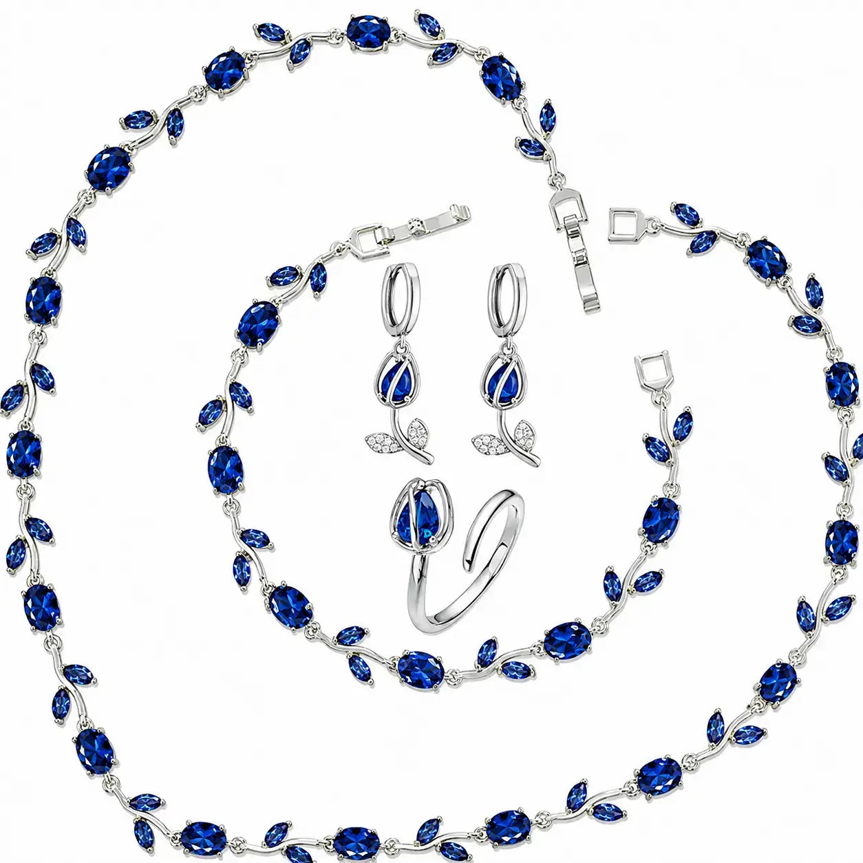 Tulpen Schmuckset, Schmuckset Damen, Luxus Schmuckset, Geschenk für Frau, Schmuck Geschenk für Frauen, Eleganter Damenschmuck, Vergoldetes Schmuckset, Zirkonia Schmuckset, Geschenk für Ehefrau, Geschenk für Freundin, Geburtstagsgeschenk Frau, Muttertagsgeschenk, Exklusives Schmuckset Damen, Schmuckset Damen kaufen, Tulpen Schmuckset kaufen