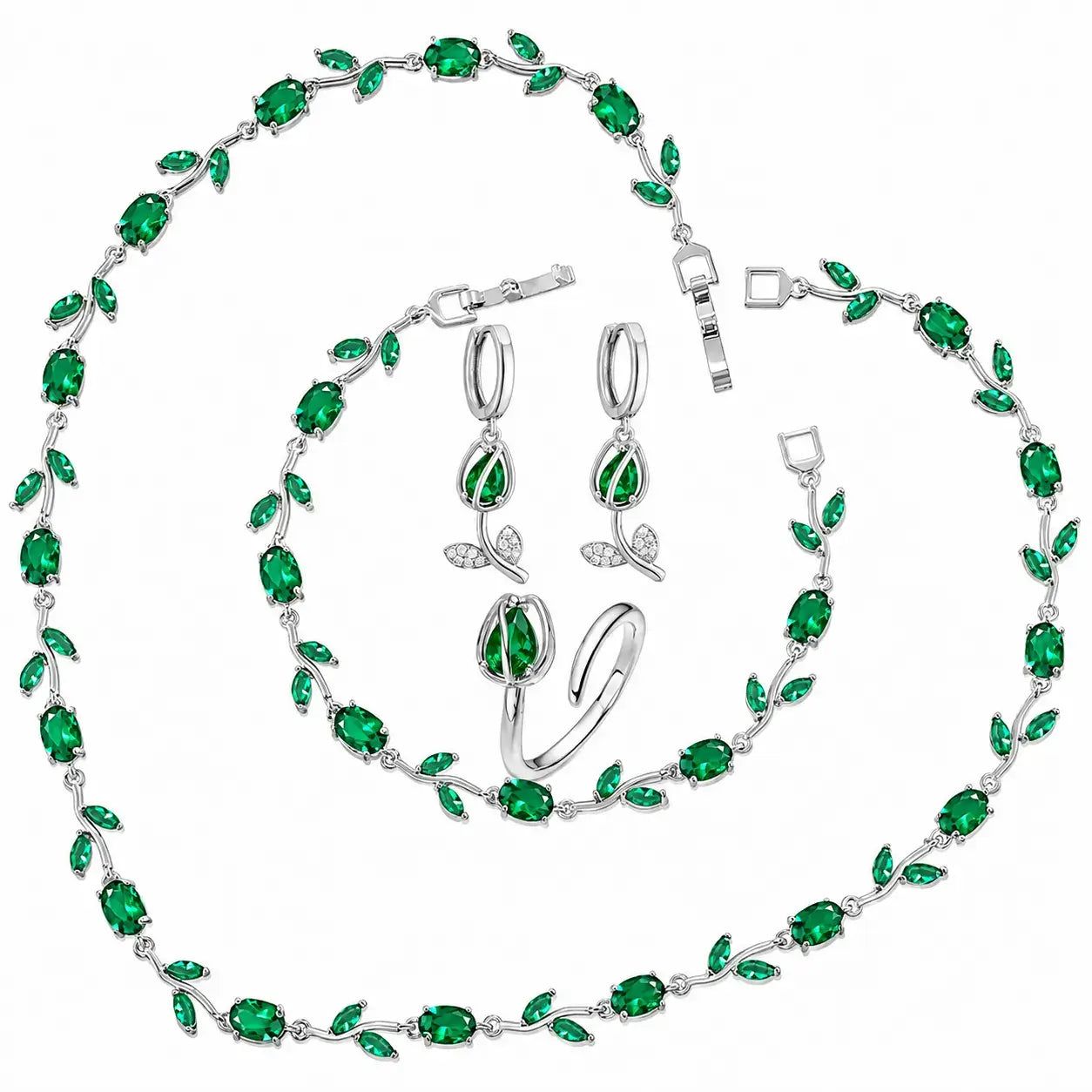 Tulpen Schmuckset, Schmuckset Damen, Luxus Schmuckset, Geschenk für Frau, Schmuck Geschenk für Frauen, Eleganter Damenschmuck, Vergoldetes Schmuckset, Zirkonia Schmuckset, Geschenk für Ehefrau, Geschenk für Freundin, Geburtstagsgeschenk Frau, Muttertagsgeschenk, Exklusives Schmuckset Damen, Schmuckset Damen kaufen, Tulpen Schmuckset kaufen
