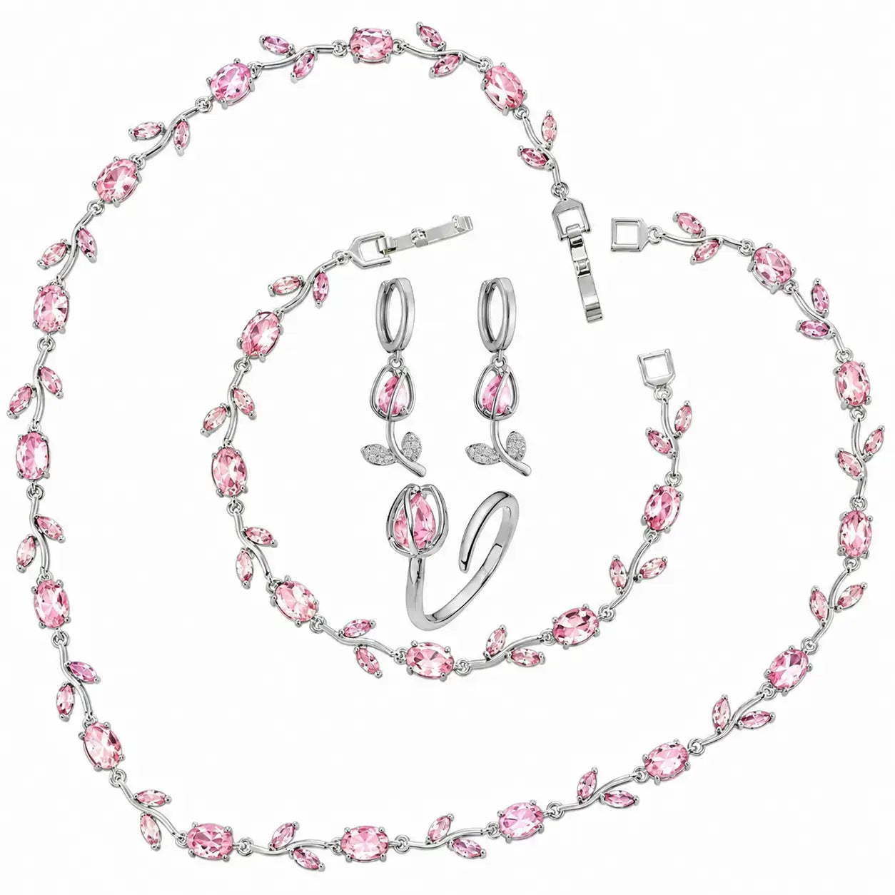 Tulpen Schmuckset, Schmuckset Damen, Luxus Schmuckset, Geschenk für Frau, Schmuck Geschenk für Frauen, Eleganter Damenschmuck, Vergoldetes Schmuckset, Zirkonia Schmuckset, Geschenk für Ehefrau, Geschenk für Freundin, Geburtstagsgeschenk Frau, Muttertagsgeschenk, Exklusives Schmuckset Damen, Schmuckset Damen kaufen, Tulpen Schmuckset kaufen