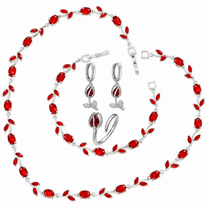 Tulpen Schmuckset, Schmuckset Damen, Luxus Schmuckset, Geschenk für Frau, Schmuck Geschenk für Frauen, Eleganter Damenschmuck, Vergoldetes Schmuckset, Zirkonia Schmuckset, Geschenk für Ehefrau, Geschenk für Freundin, Geburtstagsgeschenk Frau, Muttertagsgeschenk, Exklusives Schmuckset Damen, Schmuckset Damen kaufen, Tulpen Schmuckset kaufen