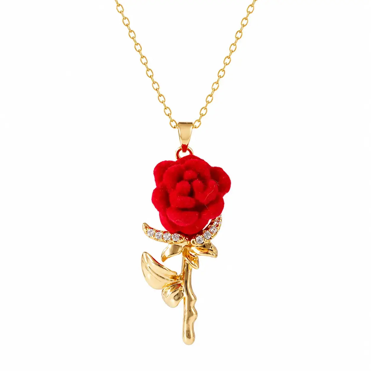 Rosen-Halskette mit funkelnden Zirkonia – inkl. luxuriöser Rosen-Geschenkbox