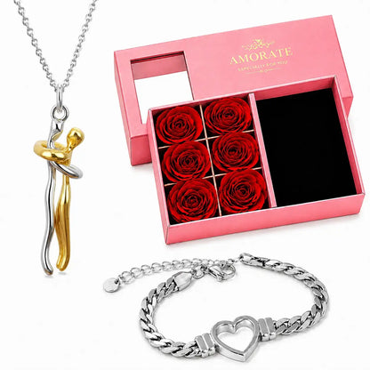 Ewige Umarmung Halskette, Geschenk für sie, Romantisches Geschenk, Halskette mit Herz, Geschenk für Freundin, Geschenk für Ehefrau, Valentinstag Geschenk, Schmuck Geschenk, Damen Halskette, Luxus Geschenkbox, Herz Armband, Halskette Damen, Geschenkidee für Frauen, Persönliches Geschenk, Liebesgeschenk