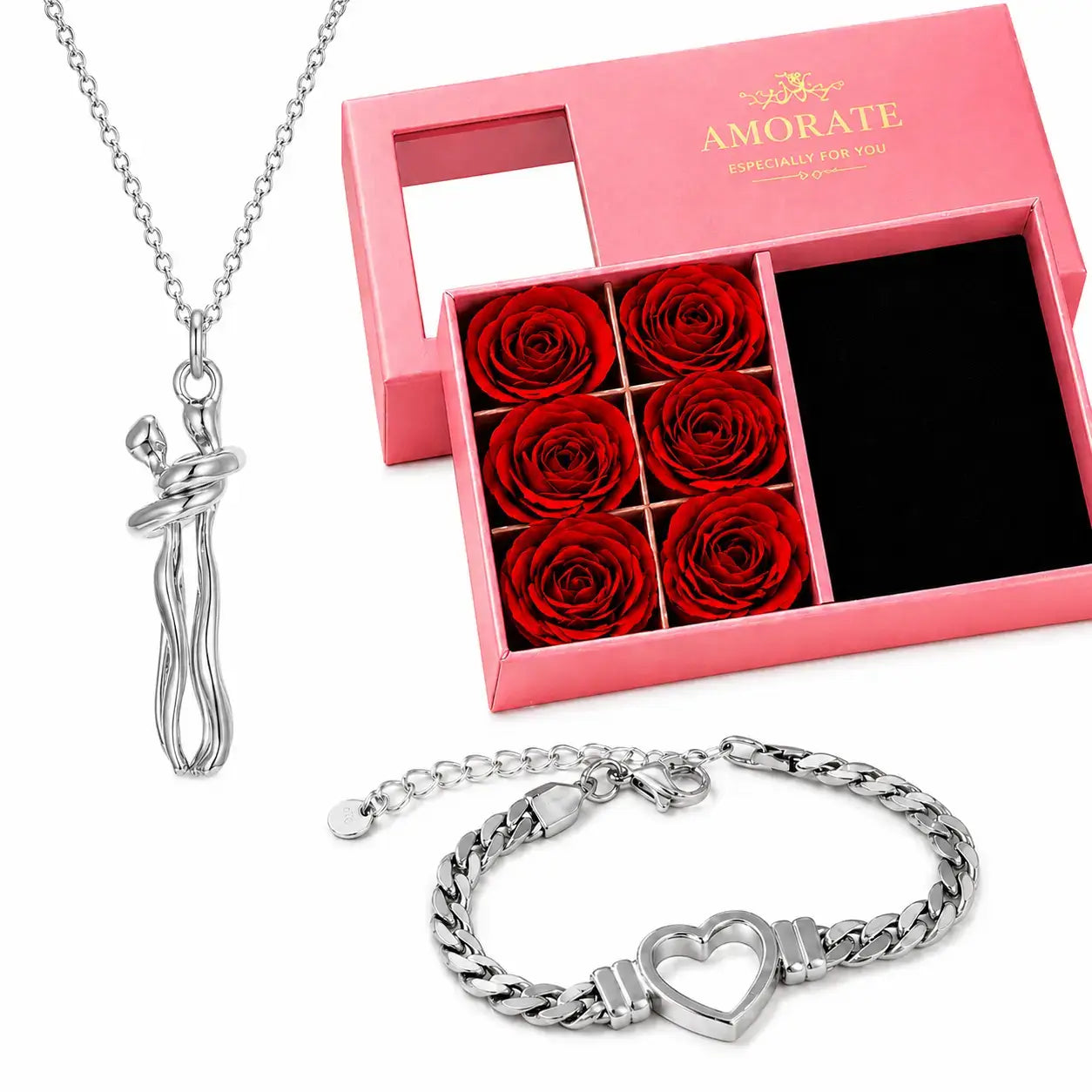 Ewige Umarmung Halskette, Geschenk für sie, Romantisches Geschenk, Halskette mit Herz, Geschenk für Freundin, Geschenk für Ehefrau, Valentinstag Geschenk, Schmuck Geschenk, Damen Halskette, Luxus Geschenkbox, Herz Armband, Halskette Damen, Geschenkidee für Frauen, Persönliches Geschenk, Liebesgeschenk