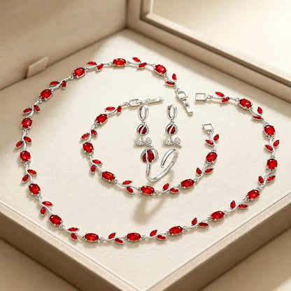 Tulpen Schmuckset, Schmuckset Damen, Luxus Schmuckset, Geschenk für Frau, Schmuck Geschenk für Frauen, Eleganter Damenschmuck, Vergoldetes Schmuckset, Zirkonia Schmuckset, Geschenk für Ehefrau, Geschenk für Freundin, Geburtstagsgeschenk Frau, Muttertagsgeschenk, Exklusives Schmuckset Damen, Schmuckset Damen kaufen, Tulpen Schmuckset kaufen